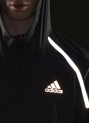 Чоловіча спортивна вітрівка adidas marathon running jacket black hk56375 фото