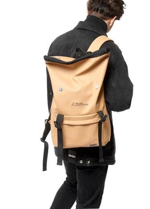 Распродаж мужской рюкзак ролл sambag унисекс rolltop lsh бежевый3 фото