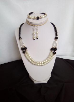 Колье жемчужное
