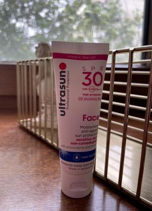 Сонцезахисний крем ultrasun moisturising anti-ageing sun protection face spf30, 25 ml