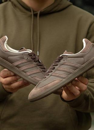 Кроссовки adidas samba dark brown 9