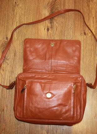 Стильная объемная кожаная сумка почтальон nobelle crossbody – 100% натуральная кожа – германия3 фото