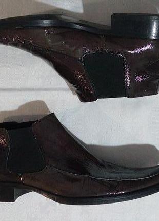 Лаковані демісезонні шкіряні черевики челсі pasito1 фото