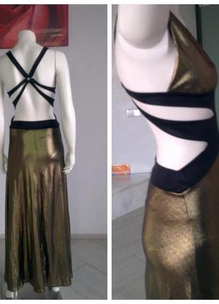 Вечернее платье в пол открытая спина италия5 фото