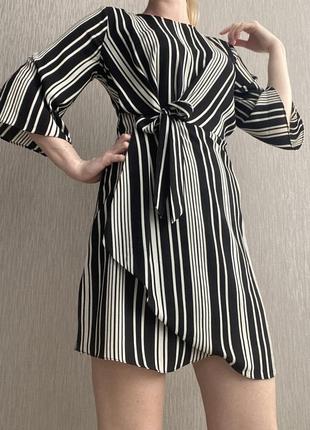 Платье короткое мини на замочке белая черная h&m zara primark