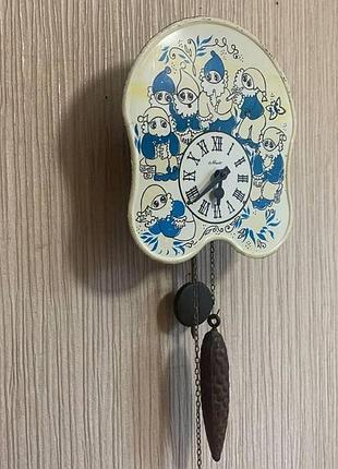 Годинник-ходики настінний механічний антикваріат счз "гноми"
