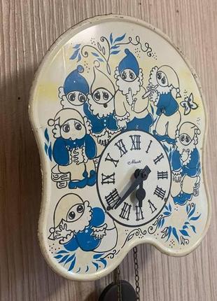Годинник-ходики настінний механічний антикваріат счз "гноми"