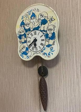 Годинник-ходики настінний механічний антикваріат счз "гноми"