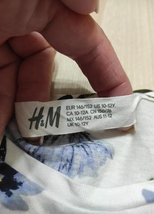 Футболка х/б стрейч, яркая тоненькая футболка h&m на 10-12 лет4 фото