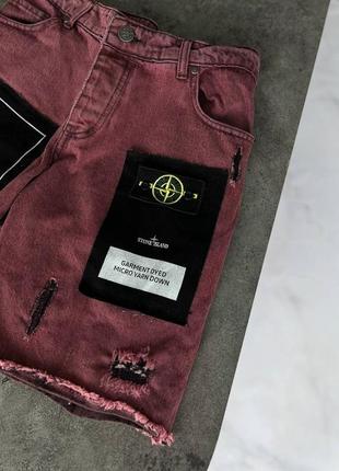 Джинсовые шорты в стиле stone island2 фото