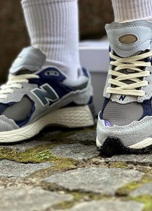 Мужские кроссовки new balance 2002r protection pack blue grey мужественные кроссовкинтересовки Сентенс Синее9 фото