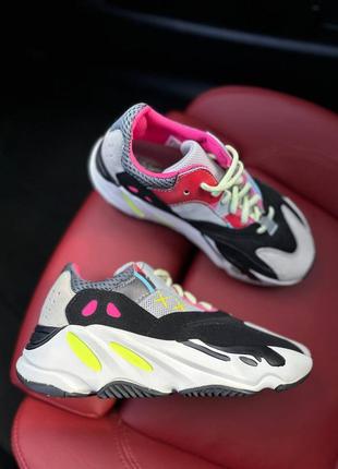 Кросівки adidas yeezy boost 700 v1 wave runner pink kaws1 фото