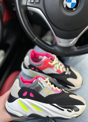 Кросівки adidas yeezy boost 700 v1 wave runner pink kaws2 фото