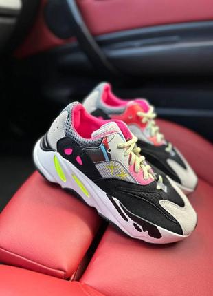Кросівки adidas yeezy boost 700 v1 wave runner pink kaws10 фото