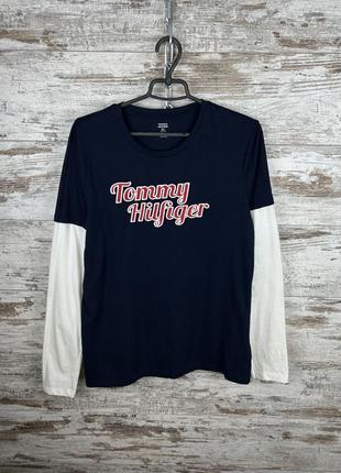 Мужской лонгслив tommy hilfiger кофта толстовка