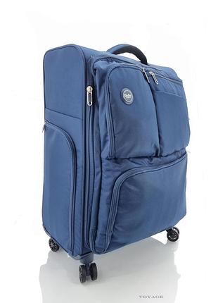 Дорожный большой чемодан тканевой 3004 goby london the-lite 8 синий