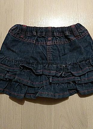 Шикарная джинсовая юбка для девочки на 2-3 года2 фото