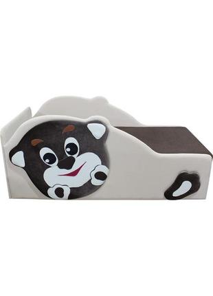 Детский диван с боковинками и ящиком для белья мишка тм ribeka