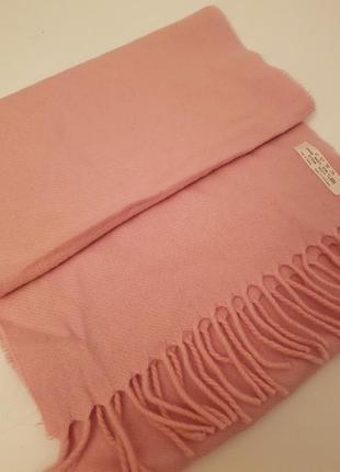 Италия! роскошный мягкий и теплый шарф светло-розового цвета 100% натуральная шерсть2 фото