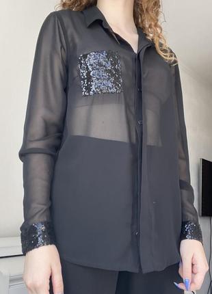 Чорна блуза  vero moda2 фото