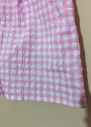 Шорты fb sister gingham shorts in baby pink - m7 фото