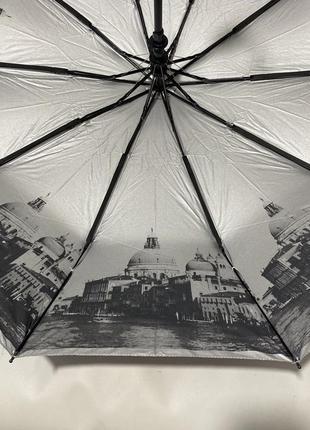 Женский зонт bellissimo полуавтомат с узором изнутри на 10 спиц #019301/37 фото