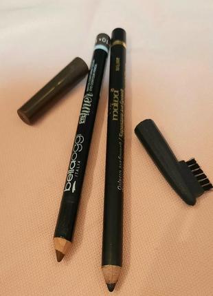 Олівець для очей bellaoggi eyeliner "10 brown" коричневий, італія + подарунок чорний олівець