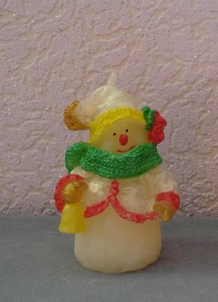 Декоративна свічка сніговик