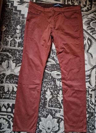 Фирменные легкие летние демисезонные итальянские хлопковые стрейчевые брюки джинсы jeordie's,оригинал,размер 34.