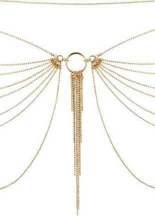 Цепочка на трусики или лиф bijoux indiscrets magnifique waist chain - gold, украшение на тело2 фото
