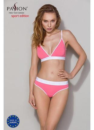 Спортивный топ с двойными бретелями passion ps007 top pink, size l