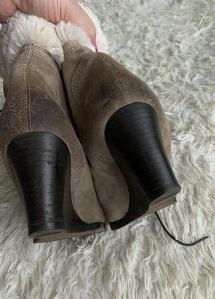 Стильные сапоги/ботинки на меху верх натуральный замш2 фото