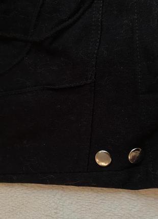Юбка черная карандаш  с отделкой клепками ткань стретч3 фото