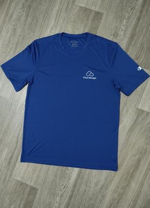 Мужская спортивная футболка / champion / синяя футболка / поло / мужская одежда /