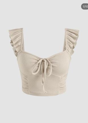 Топ в рубчик беж колір cider/німечинна