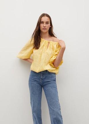 Стильна блузка із прошви від mango