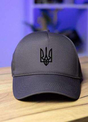 Кепка trucker cotton - герб чорна наклейка2 фото