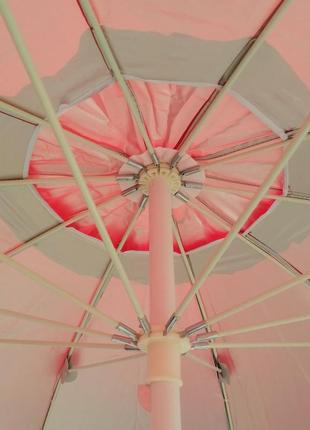 Большой зонт для пляжа 2,5 м с 10 спицами из стекловолокна и ветровым клапаном6 фото