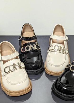 Туфли туфельки для девочки чёрные лаковые от jong golf5 фото