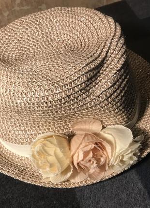 Шляпка для дівчинки з трояндами 7-13 років10 фото