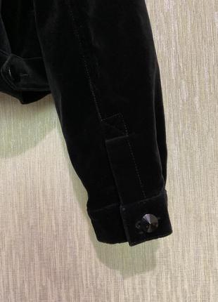 Женская короткая куртка бомбер жакет черная велюровая7 фото