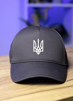 Кепка trucker cotton - герб чорна наклейка6 фото