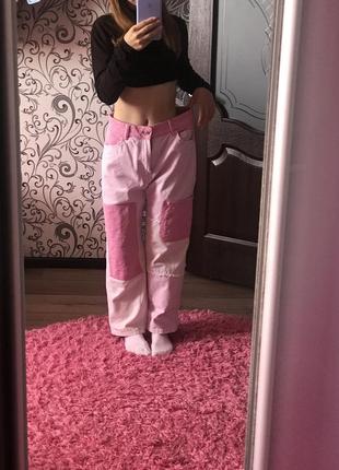 Розовые штаны bershka2 фото