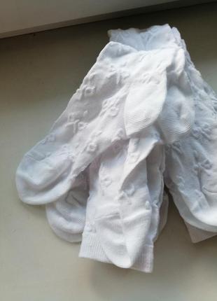 Подколенники гольфы белые ажурные девчачьи женские