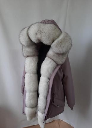 Женская зимняя парка куртка с натуральным мехом собачка вуаль с 44 по 58 р,женская...