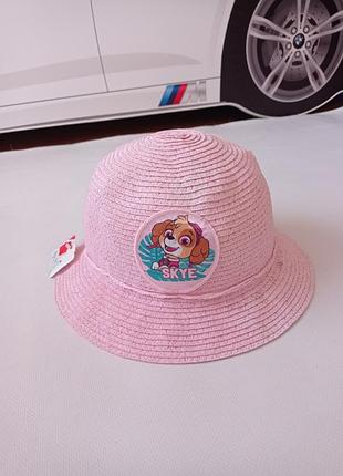 C&a. соломенная шляпа с скай на 8-12 лет.