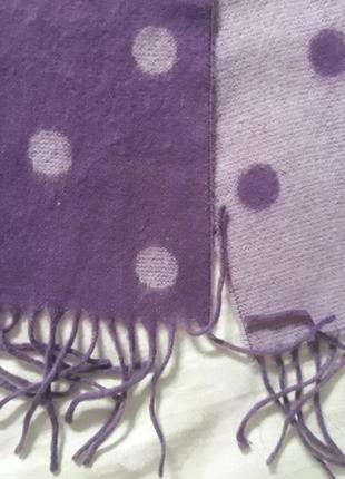 Фіолетовий шарф в горохи1 фото