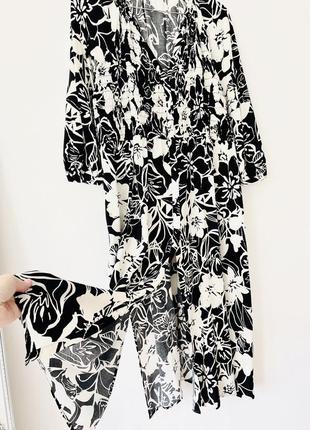 Классическое платье черно-белого цвета батал, большие размеры3 фото