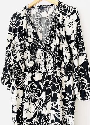 Классическое платье черно-белого цвета батал, большие размеры6 фото