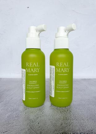 Енергетичний спрей rated green real mary для шкіри голови з розмарином 120ml1 фото